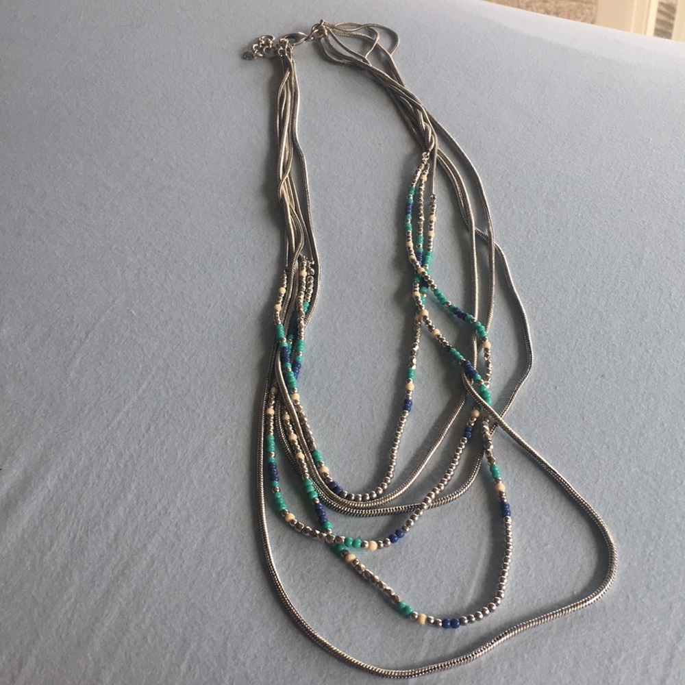 Lucky Brand Beaded and slinky chain necklace
